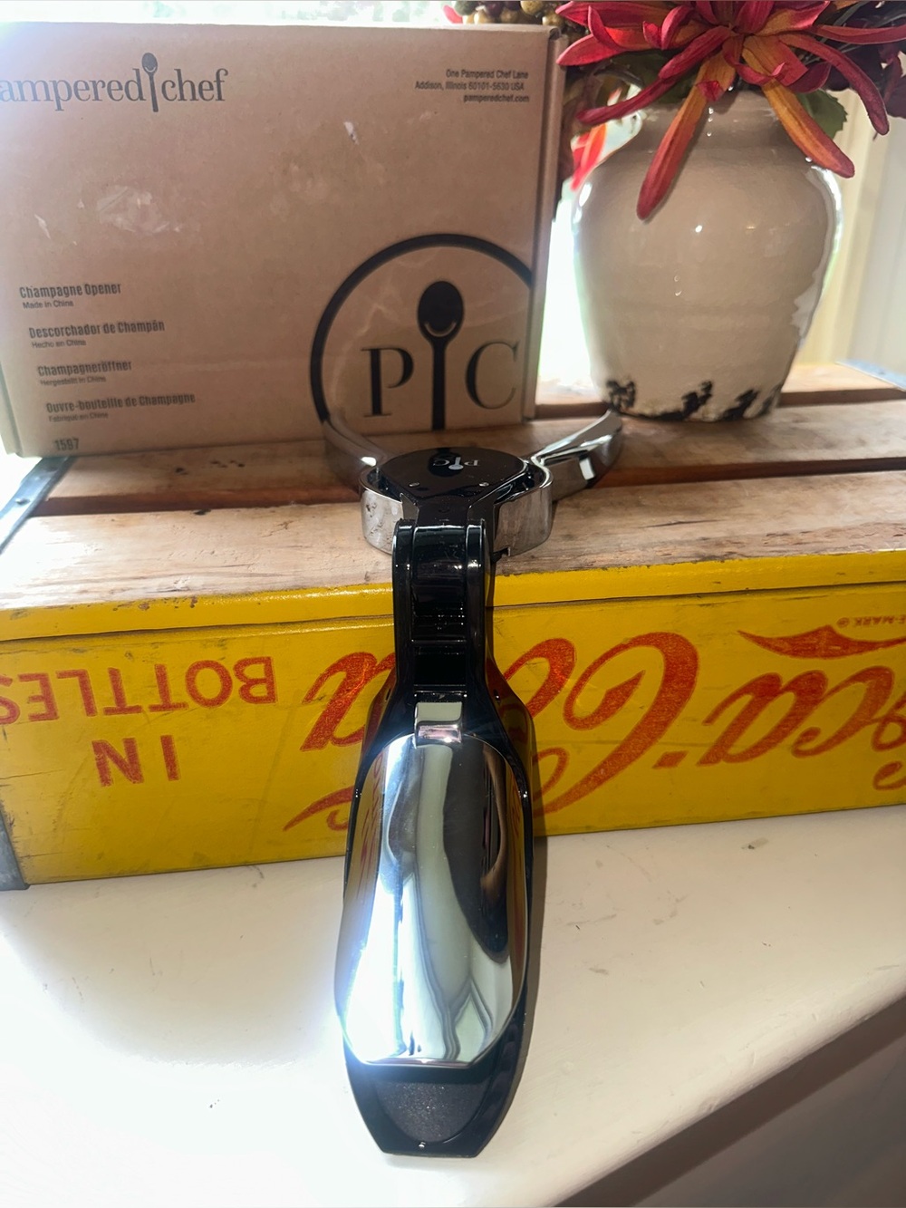 Pampered Chef Champagne Opener #1597 - NIB Drink Bottle Open Retired - Picture 3 of 7
